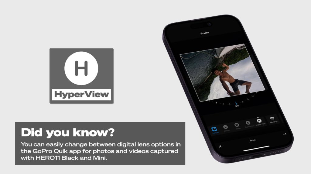 Did you know? iPhone screen grab from GoPro Quik App Lens Tool video