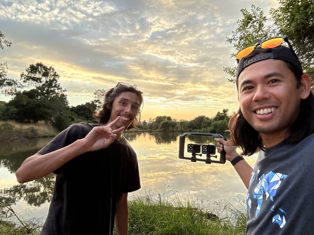 Sunset using the GoPro Hero 12 Black side by side rig Max Lens Mod 2.0