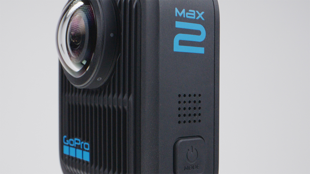 Macro Lens shot of GoPro Max2 side profile. Video Production Raleigh NC and SF Bay Area